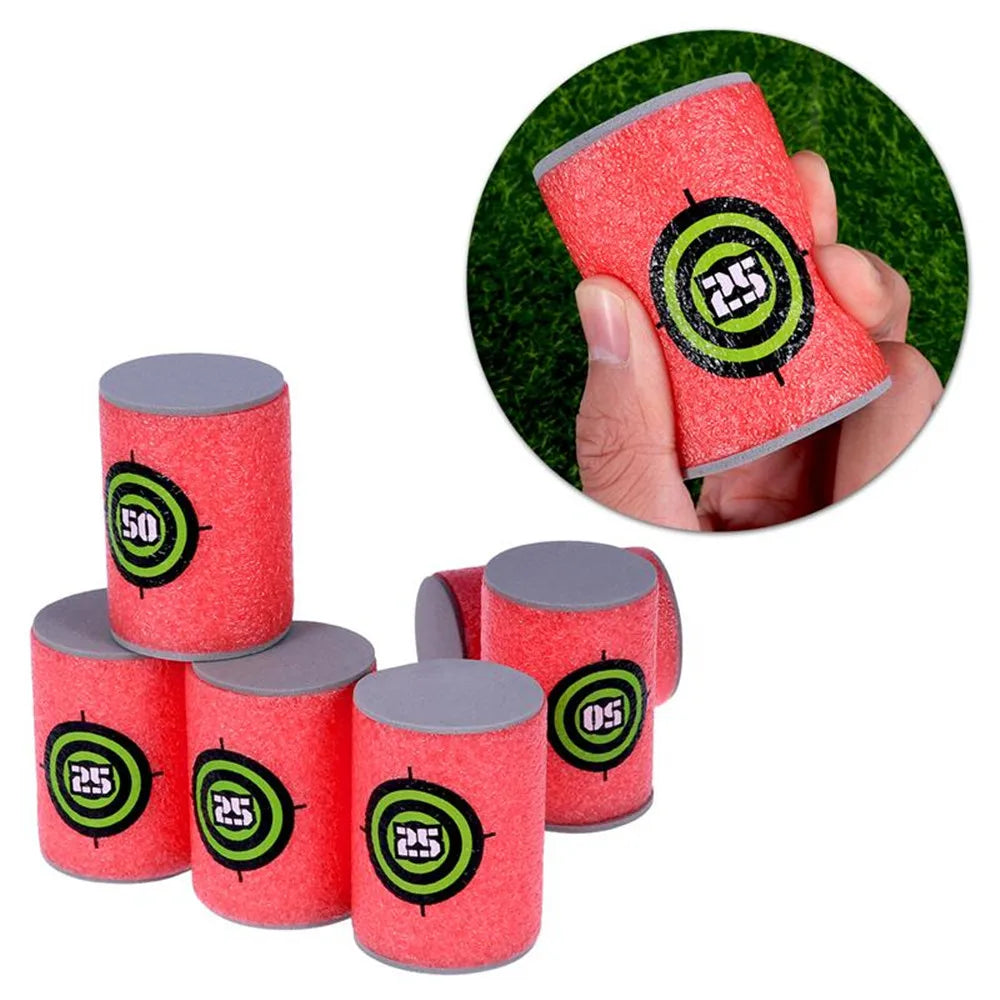6pcs EVA Foam Target Cans – Dart Targets for Nerf N-Strike Elite Toy Guns