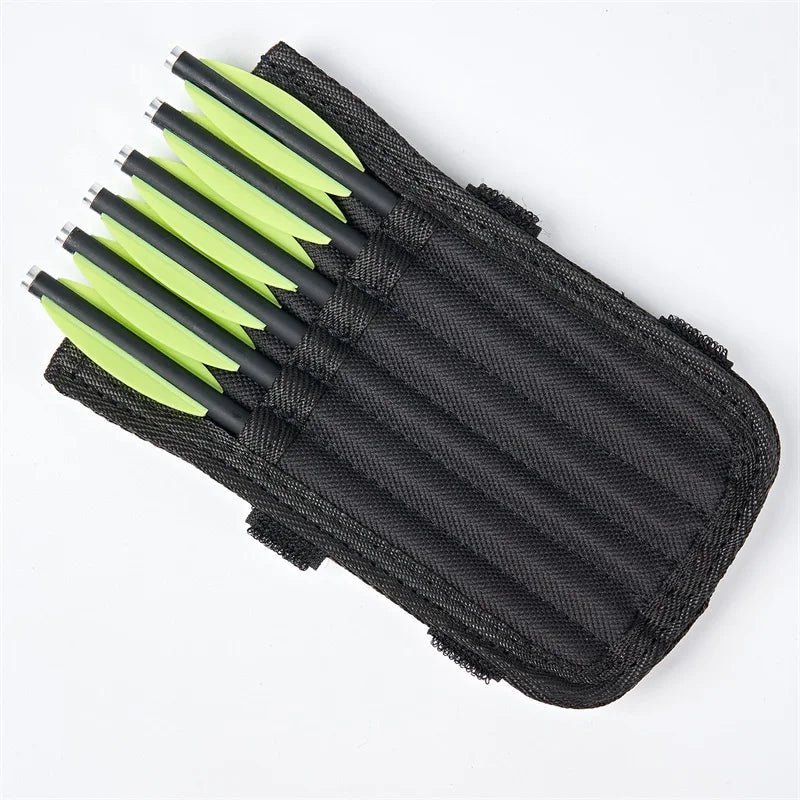 Black Nylon Arrow Quiver – Portable Crossbow Bolt Holder for Hunting