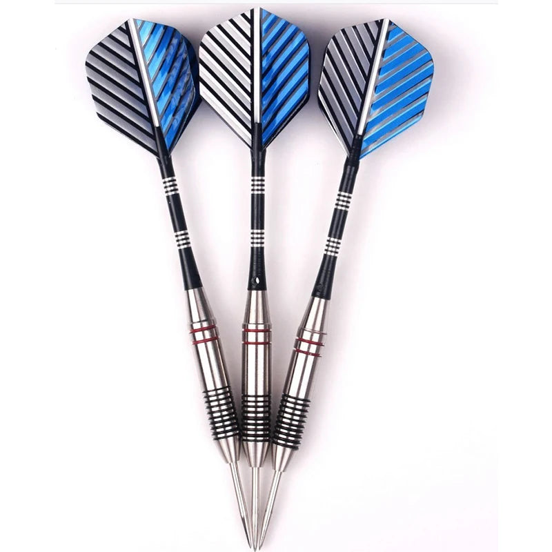 3 pcs professional steel tip darts – 24g with aluminium shafts and premium flights