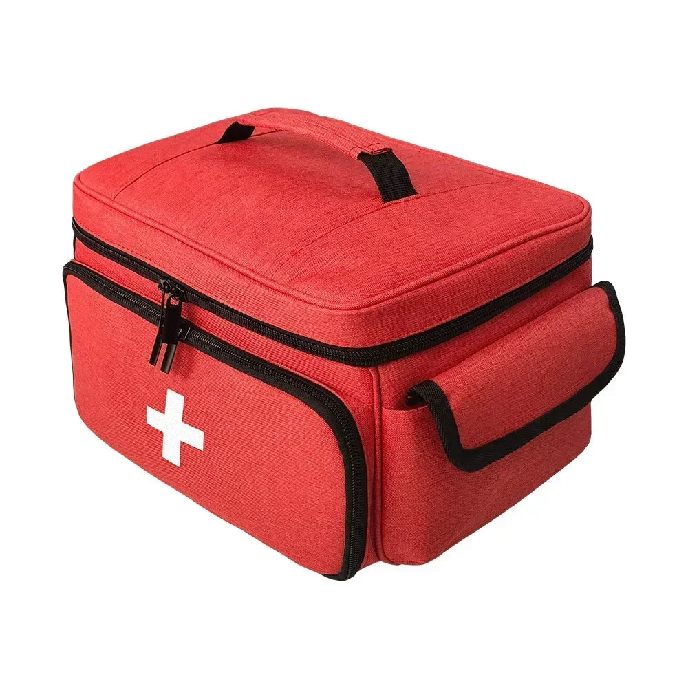 Travel First Aid Kit Bag – Home Medical Carry Bag, Multifunctional Storage Organizer, Medicine Box