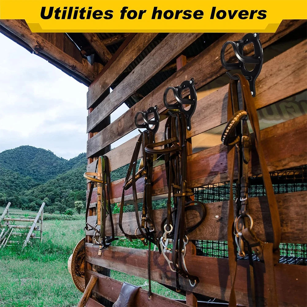 Horse Bridle Rack – Metal Bridle Bracket with Tubes & Screws for Tack Storage, Halter Hanger