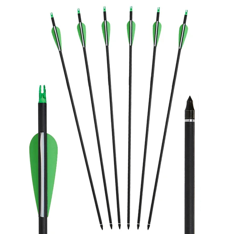31.5" Mixed Carbon Arrows – Durable Archery Arrows for Hunting & Outdoor Shooting