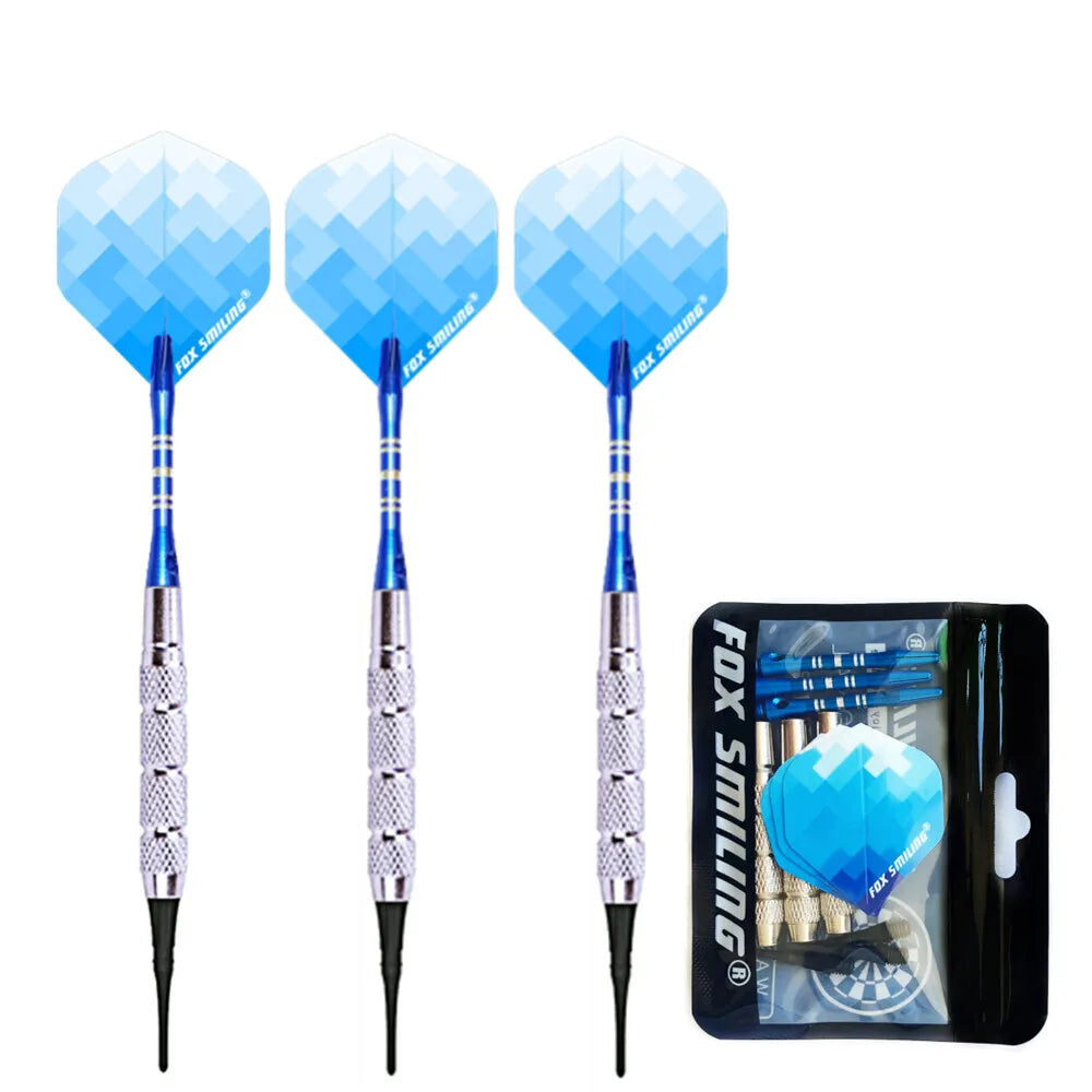 3 pcs Fox Smiling 18g soft tip darts – aluminium shafts and nylon tips