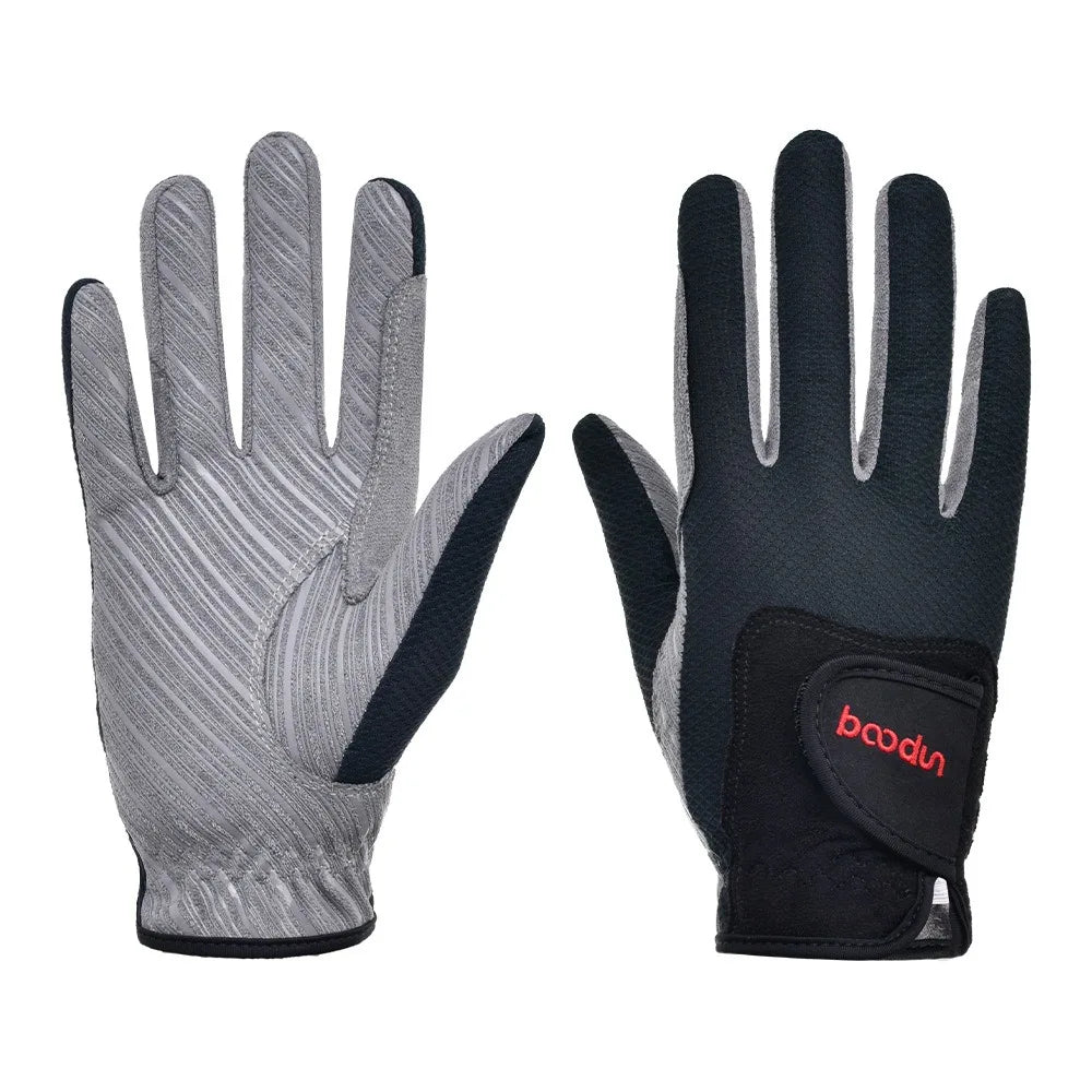 Suede Equestrian Riding Gloves, Lightweight, Wear-Resistant, Anti-Slip, Comfortable Microfiber